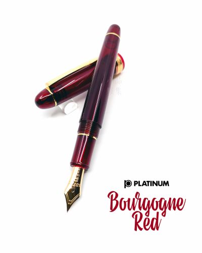 （新款）日本 Platinum 白金 #3776 Century Bourgogne 勃根地紅 14K金 鋼筆